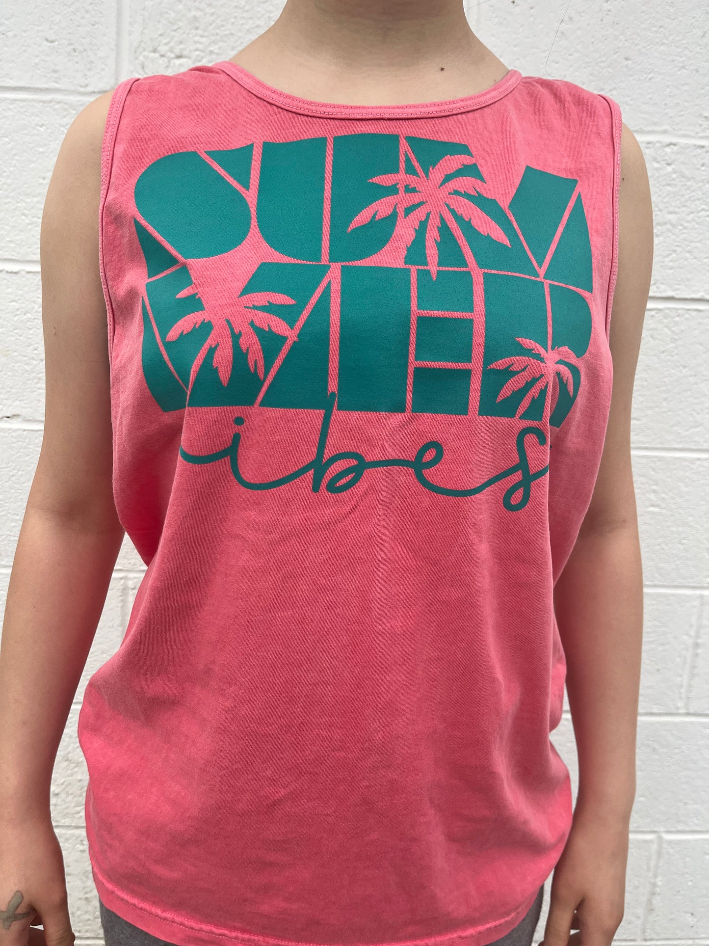 Summer Vibes Watermelon Adult Heavyweight Tank