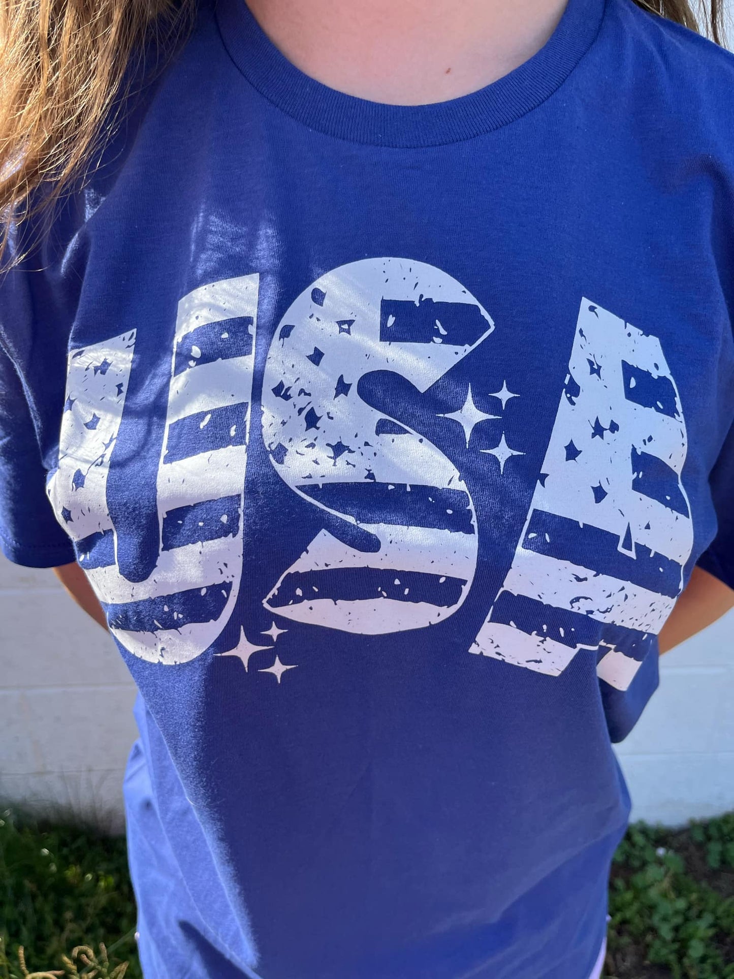 USA Metro Blue Adult Soft Style Tee