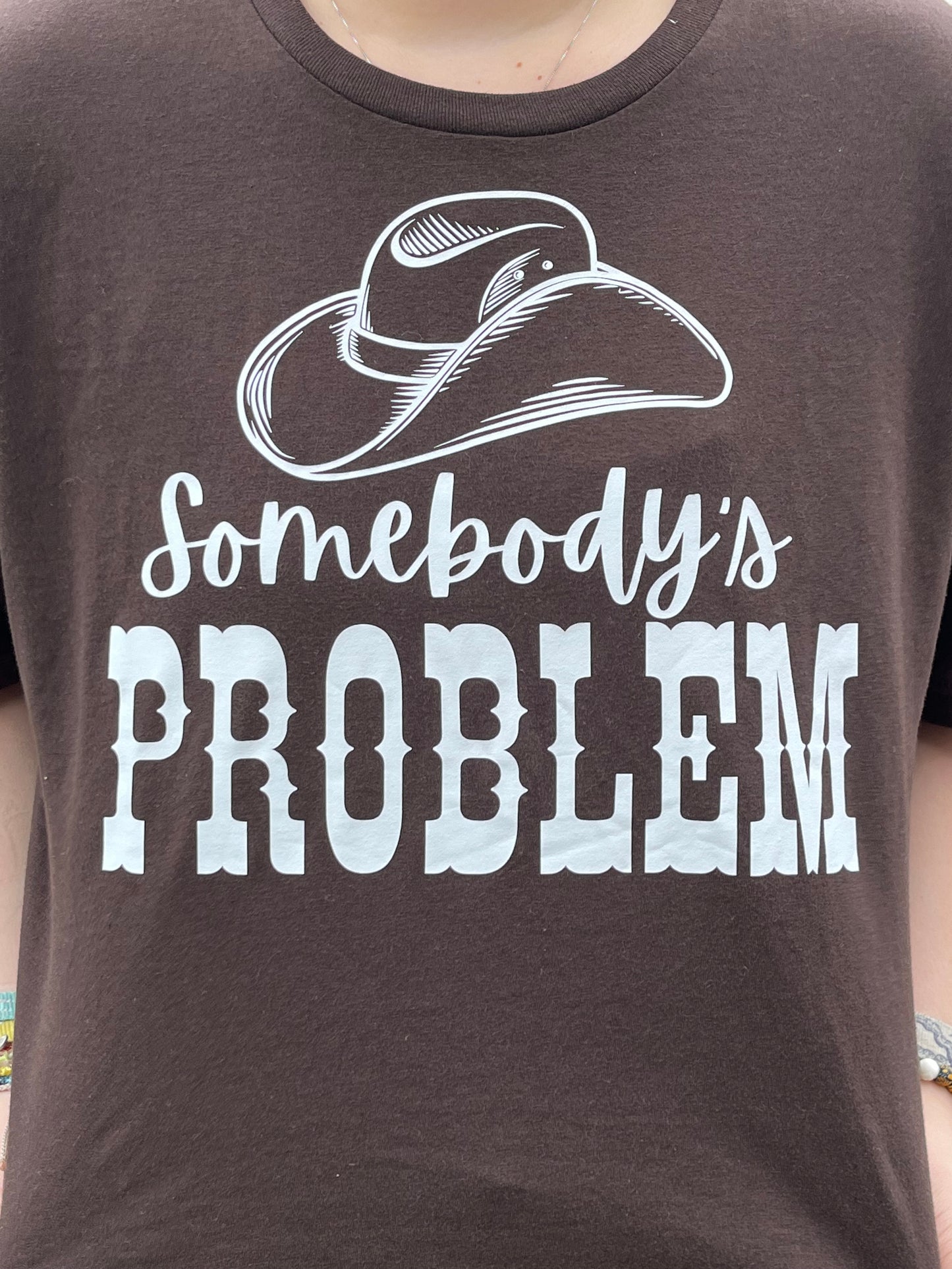 Somebody’s Problem Dark Chocolate Adult Soft Style Tee