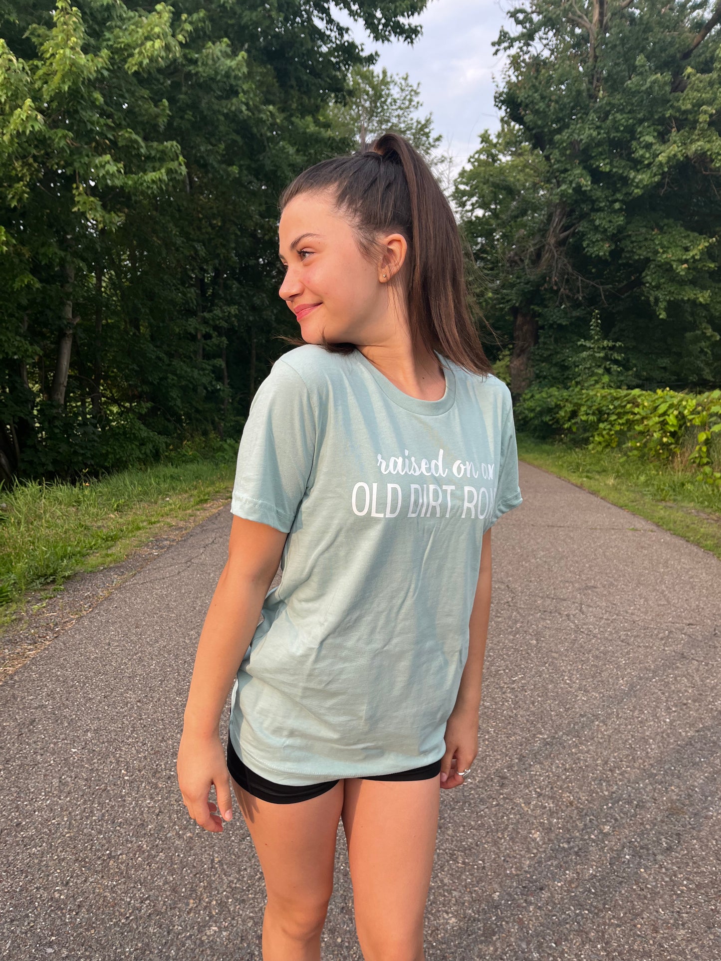 Raised on an Old Dirt Road Unisex Jersey Tee